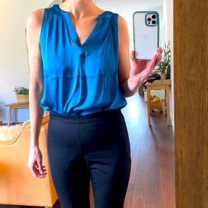 Banana Republic Sleeveless Blue/Teal Blouse